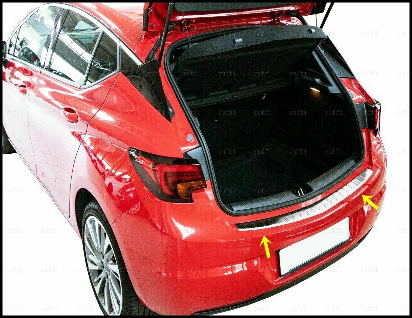 CROMATURA PROTEZIONE PARAURTI POSTERIORE OPEL ASTRA K HB 2015+ INOX ADESIVO 0032 AUTOELEGANCERICAMBI