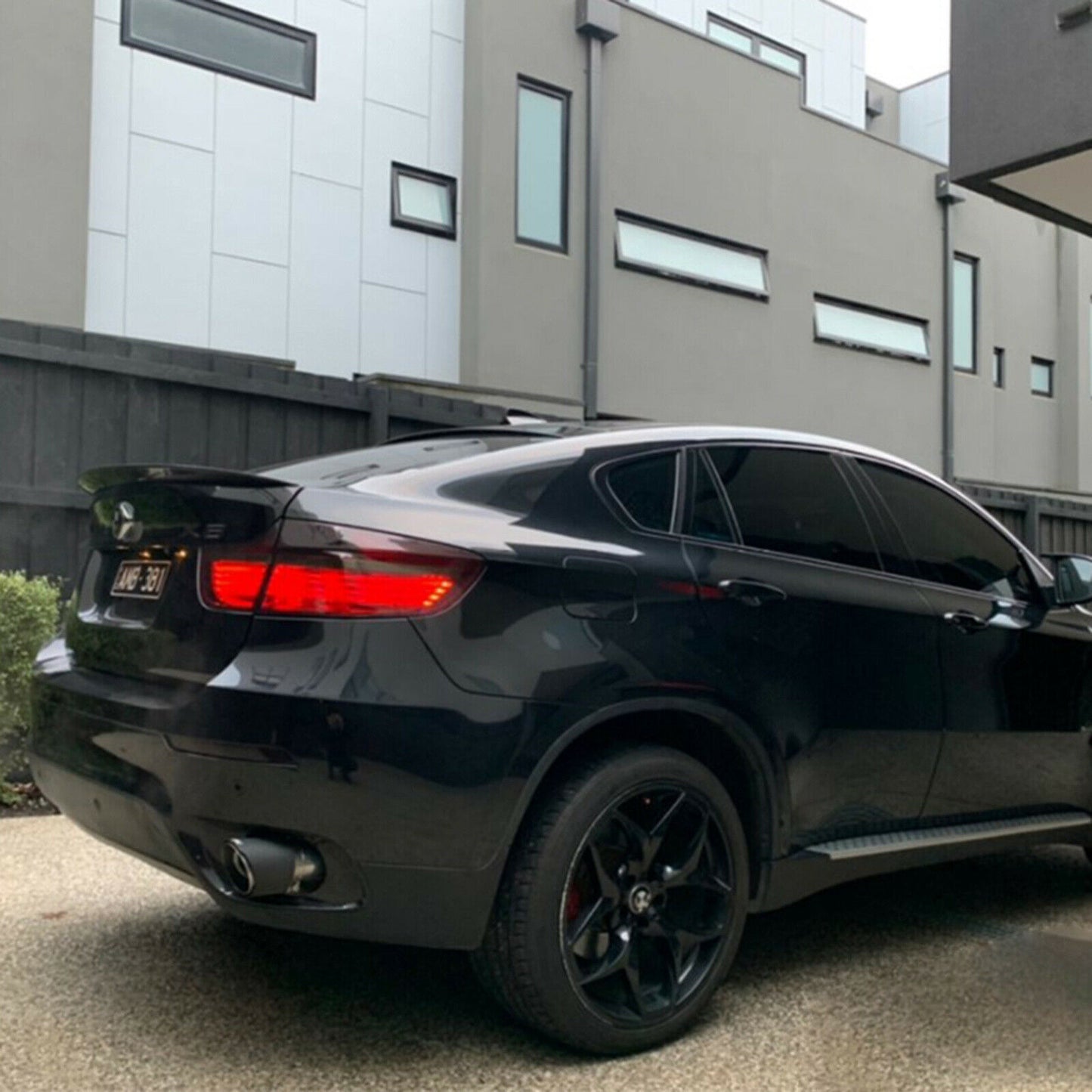 SPOILER POSTERIORE SUL COFANO BMW X6 E71 2008-2014 ABS NERO LUCIDO M SPORT