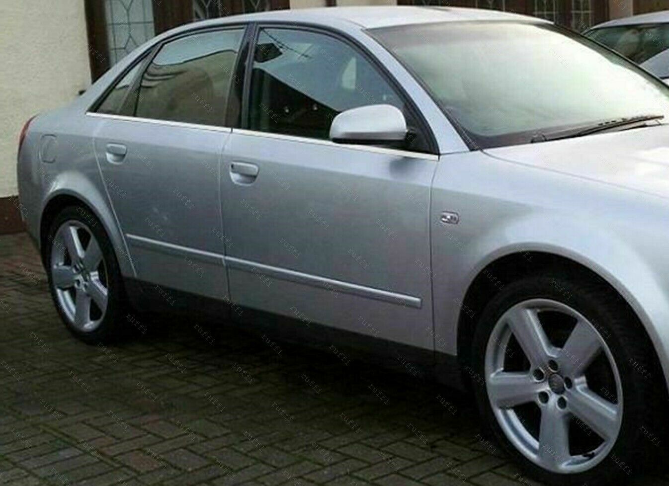 CROMATURA CORNICI FINESTRINI 6PZ AUDI AUDI A4 B6 B7 ACCIAIO INOX ADESIVO 0032 AUTOELEGANCERICAMBI