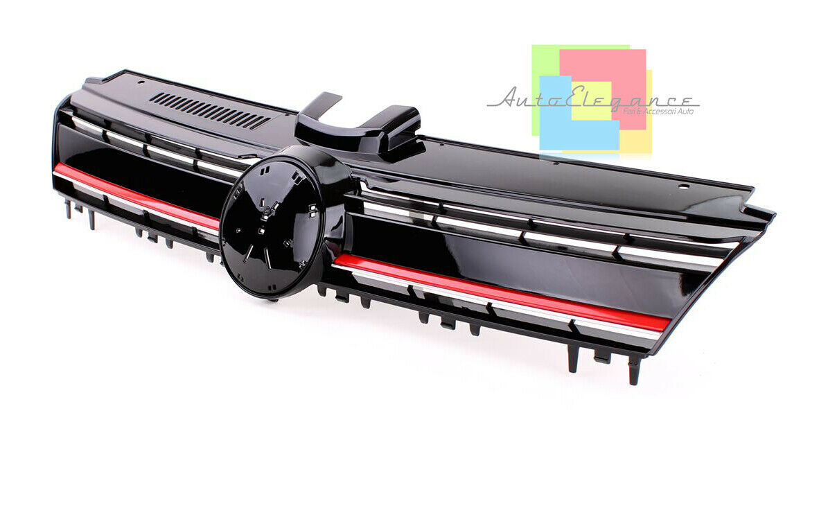 VW GOLF 7 VII 2012-2017 FRONT GRILLE R400 LOOK RED PROFILE 
