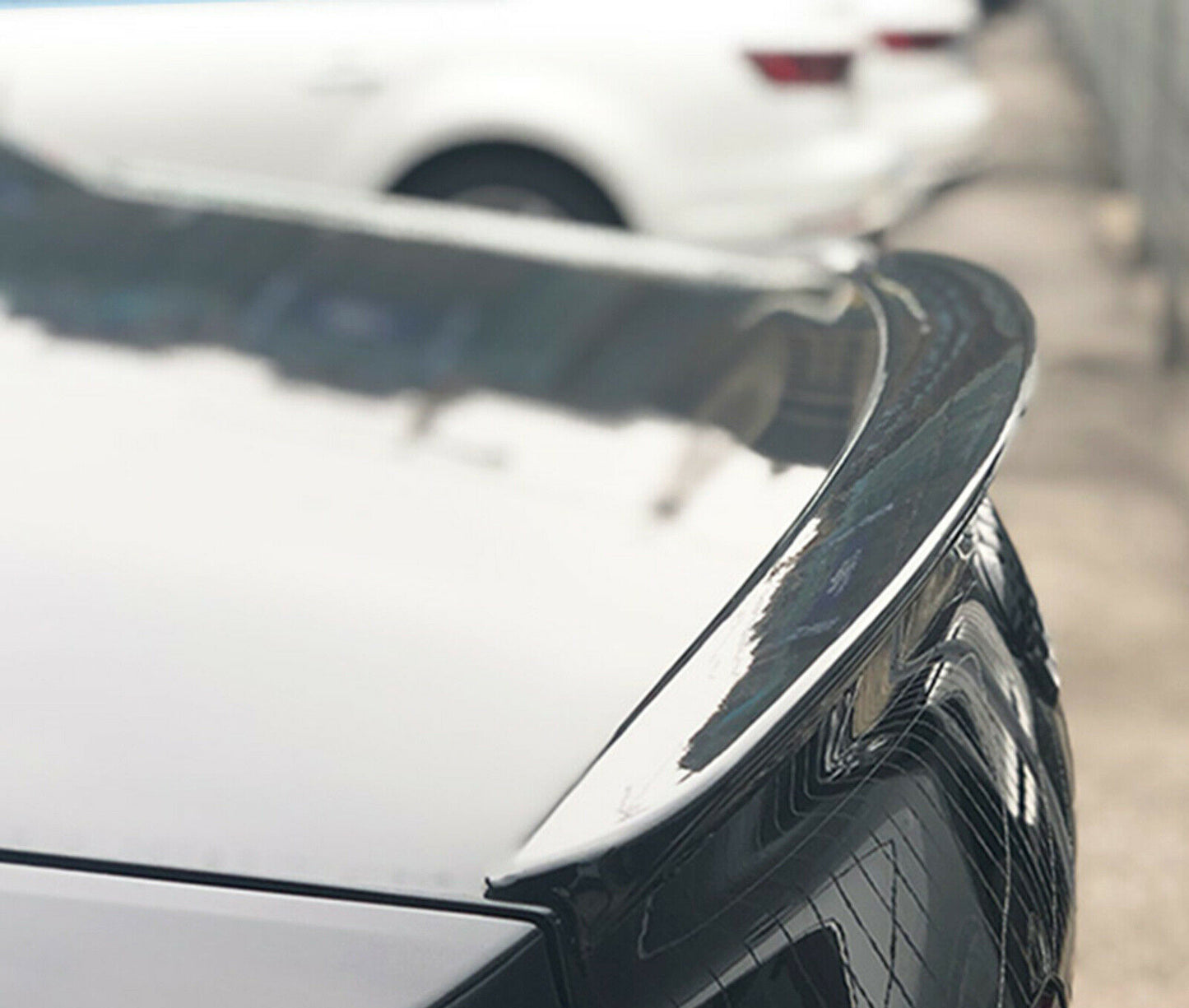 SPOILER POSTERIORE COFANO AUDI A4 B9 2015-2019 BERLINA LOOK S4 ABS NERO LUCIDO