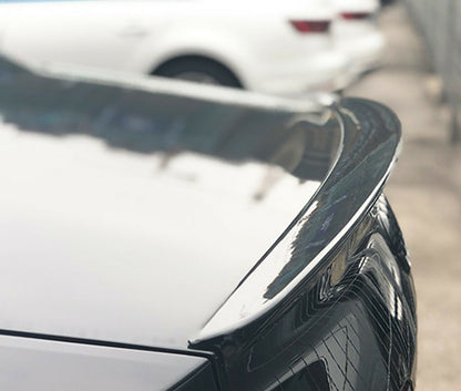 SPOILER POSTERIORE COFANO AUDI A4 B9 2015-2019 BERLINA LOOK S4 ABS NERO LUCIDO