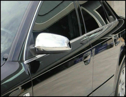CROMATURA SPECCHIETTI LATERALI AUDI A3 S3 RS3 8P 2003-2008 INOX ADESIVO 0032 AUTOELEGANCERICAMBI