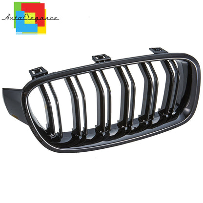 3 SERIES F30 F31 F35 MUSTACHE GRILLE M LOOK GLOSSY BLACK DOUBLE KIDNEY TRICOLOUR NEWS