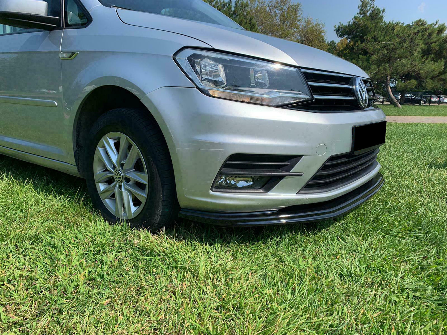 UNDER FRONT BUMPER VW CADDY IV 2015+ ABS GLOSSY BLACK SPLITTER 0208