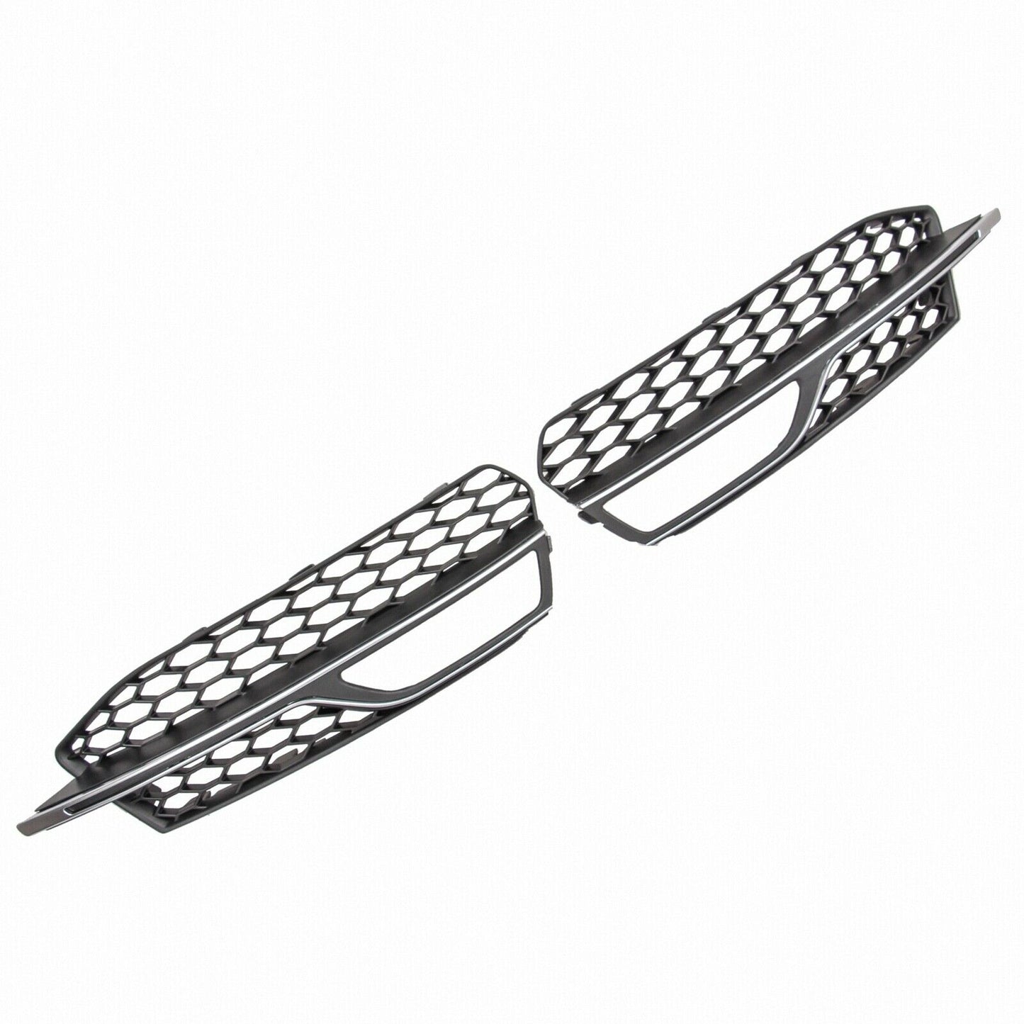 DRILLED FOG LIGHT GRILLS FOR AUDI A3 8V SLINE S3 2012-2016 ABS HONEYCOMB