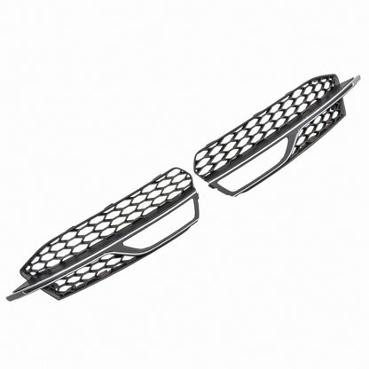 DRILLED FOG LIGHT GRILLS FOR AUDI A3 8V SLINE S3 2012-2016 ABS HONEYCOMB