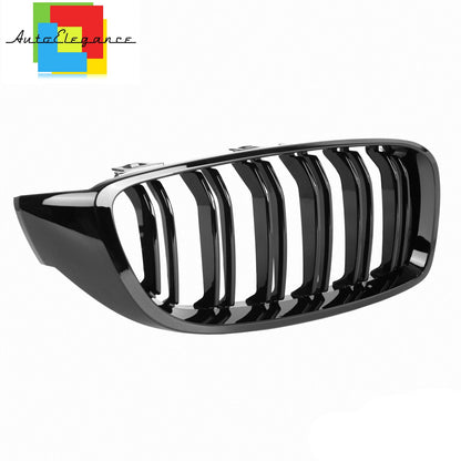 FRONT MUSTACHE GRILLE 4 SERIES F32 F33 F82 F84 GLOSS BLACK LOOK DOUBLE KIDNEY NEWS