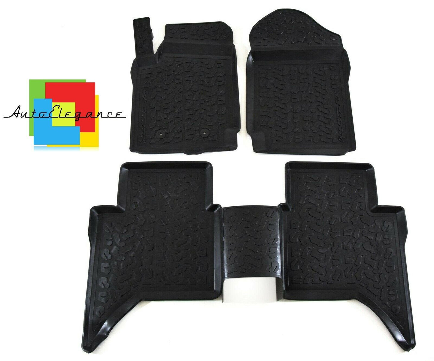 SET OF CUSTOM RUBBER CAR INTERIOR MATS FORD RANGER T6 - T7 0032