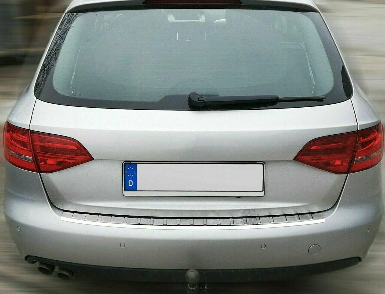 CROMATURA PROTEZIONE PARAURTI POSTERIORE AUDI A4 B8 2007-2015 INOX ADESIVO 0032 AUTOELEGANCERICAMBI