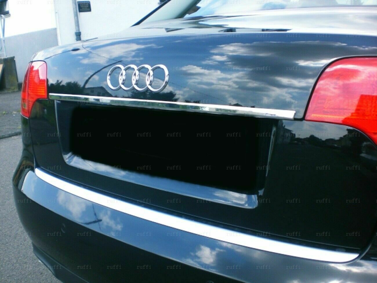 CROMATURA BAGAGLIAIO SUPERIORE AUDI A4 B6 B7 2000-2008 ACCIAIO INOX ADESIVO 0032 AUTOELEGANCERICAMBI