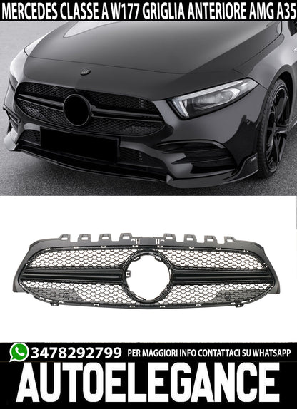 GRIGLIA ANTERIORE ADATTO A MERCEDES CLASSE A W177 2018+ MASCHERINA AMG A35 NERA