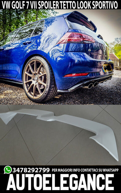 VW GOLF 7.5 VII 2016-2020 SPOILER SUL TETTO POSTERIORE LOOK RLINE TUNING