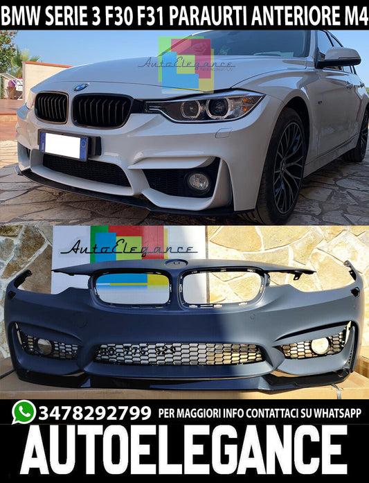 PARAURTI ANTERIORE BMW SERIE 3 F30 F31 2011-2018 LOOK M3 EVO IN ABS