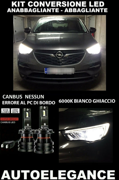 OPEL GRANDLAND X KIT LOW BEAM HIGH BEAM LED 16.000LM CAMBUS 0032