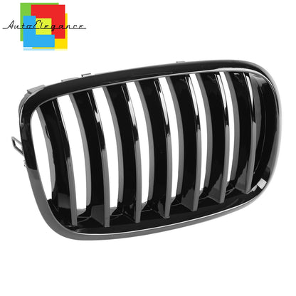 GRILLE MUSTACHE X5 E70 X6 E71 E72 GLOSSY BLACK LOOK SINGLE KIDNEY NEWS