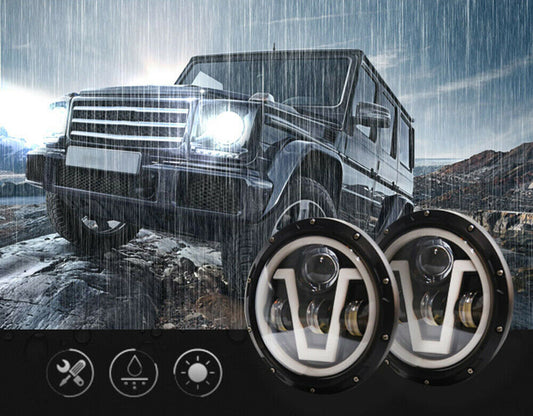 MERCEDES G-CLASS W463 1989-2017 LED HEADLIGHTS WITH DAYTIME RUNNING LIGHTS 6000K AV