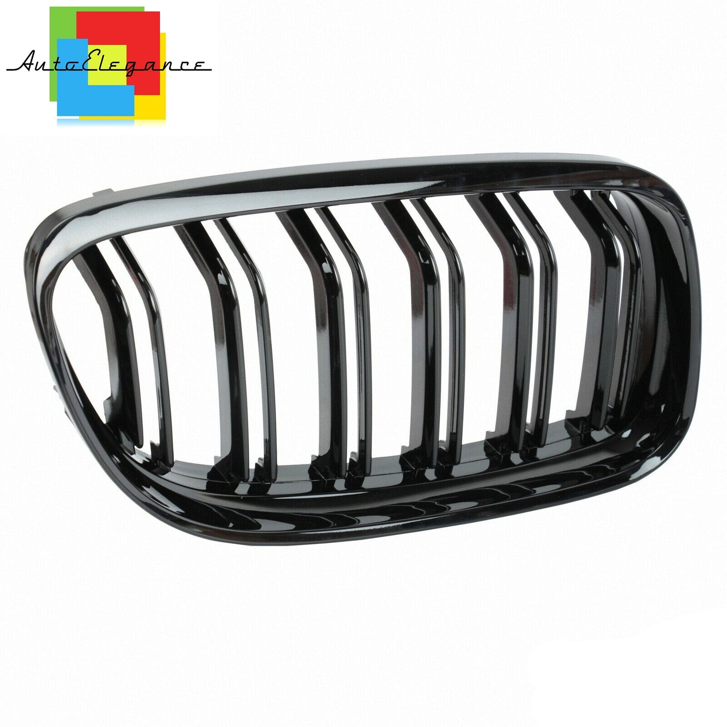 MUSTACHE GRILLE 3 SERIES E90 E91 2008 - 2012 M LOOK 3 COLORS DOUBLE KIDNEY GLOSSY BLACK NEWS