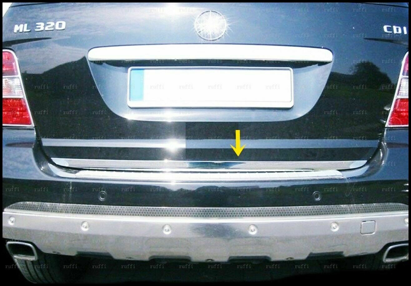 CROMATURA BAGAGLIAIO MERCEDES ML W164 2005-2011 ACCIAIO INOX ADESIVO 0032 AUTOELEGANCERICAMBI