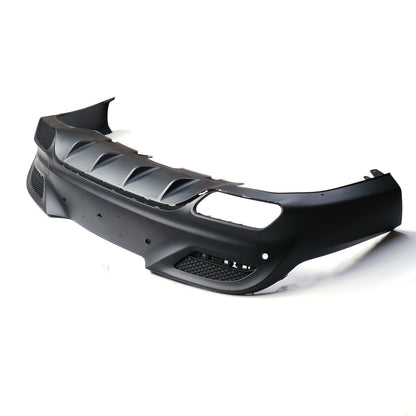 MERCEDES GLE COUPE 2015-2019 AMG REAR DIFFUSER WITH BLACK STAINLESS STEEL TIPPER