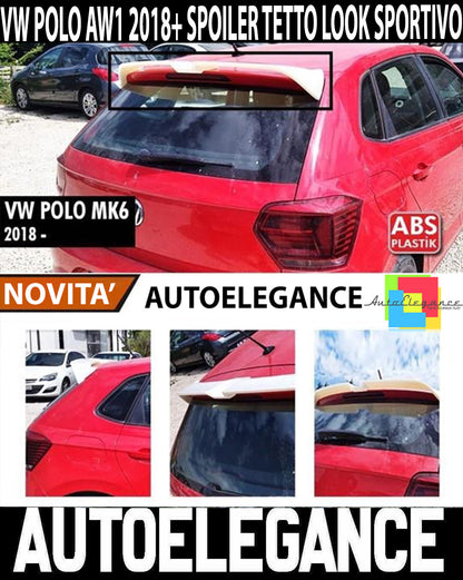 VW POLO AW1 2017+ SPOILER POSTERIORE SUL TETTO LOOK RLINE IN ABS