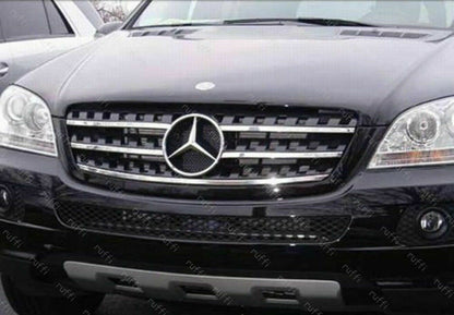 CROMATURA GRIGLIA FRONTALE 5PZ MERCEDES ML W165 2005-2011 INOX ADESIVO 0032 AUTOELEGANCERICAMBI