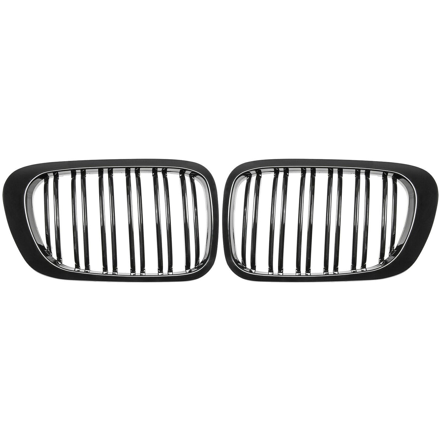 BMW 3 SERIES E46 COUPE CABRIO 98-03 FRONT GRILLES GLOSS BLACK
