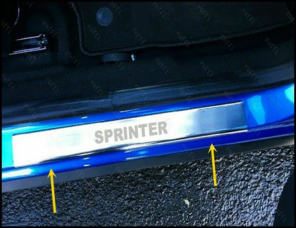 CROMATURA BATTITACCO 2 PORTE MERCEDES SPRINTER W906 2006-2018 INOX ADESIVO 0032 AUTOELEGANCERICAMBI