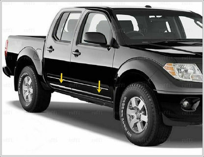 CROMATURA FASCE LATERALI PORTIERE 4PZ NISSAN NAVARA NP300 D40 INOX ADESIVO 0032 AUTOELEGANCERICAMBI