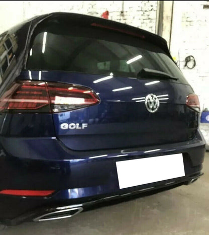 VW GOLF 7.5 2017-2020 DIFFUSORE POSTERIORE SOTTO PARAURTI TERMINALI OVALI ABS