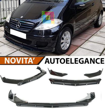 MERCEDES CLASSE A W169 LIP SPOILER PARAURTI ANTERIORE NERO SPLITTER