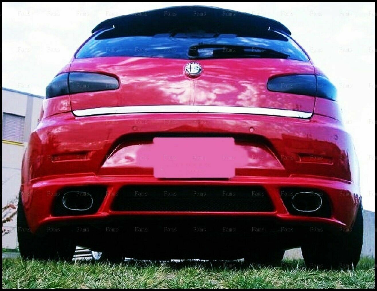 CROMATURA BAGAGLIAIO ALFA ROMEO 147 2000+ ACCIAIO INOX ADESIVO 0032 AUTOELEGANCERICAMBI