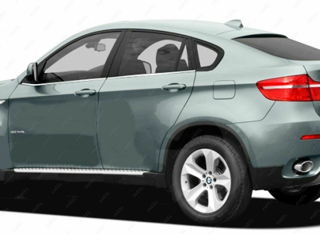 CROMATURA CORNICI FINESTRINI 4PZ BMW X6 E71 E72 2007-2014 INOX ADESIVO 0032 AUTOELEGANCERICAMBI