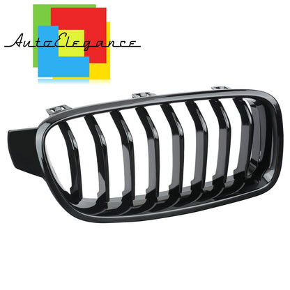 FRONT MUSTACHE GRILLE 3 SERIES F30 F31 F35 M LOOK GLOSS BLACK SINGLE KIDNEY NEWS