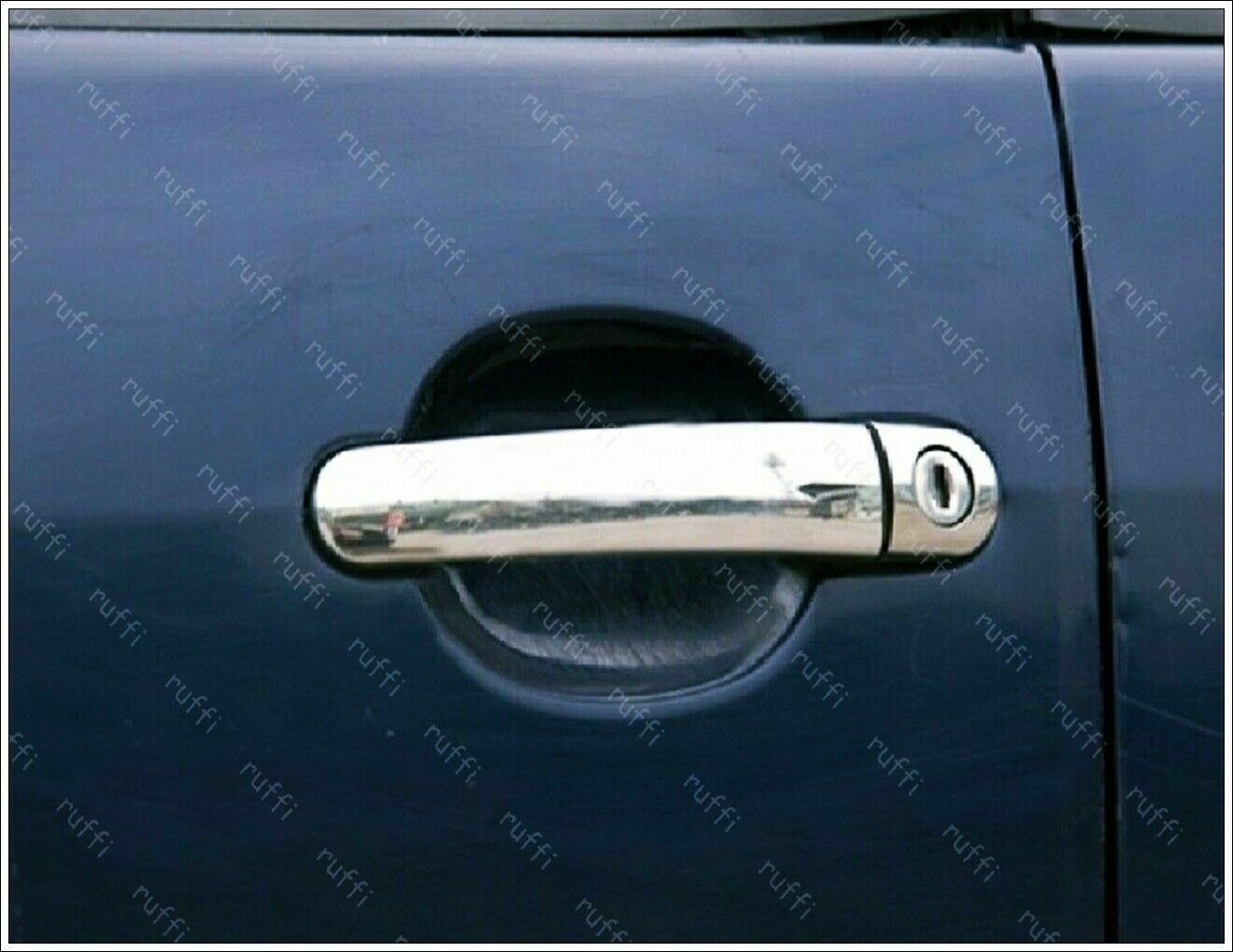CROMATURA MANIGLIE PORTE SKODA SUPERB MK1 2001-2008 ACCIAIO INOX ADESIVO 0032 AUTOELEGANCERICAMBI