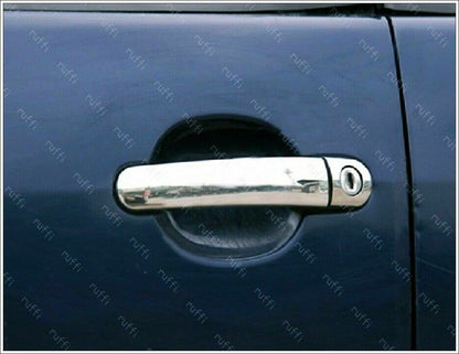 CROMATURA MANIGLIE PORTE SKODA SUPERB MK1 2001-2008 ACCIAIO INOX ADESIVO 0032 AUTOELEGANCERICAMBI