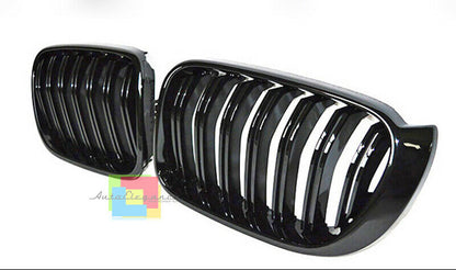 BMW X3 F25 X4 F26 2014+ GRIGLIA ANTERIORE NERA DOPPIA FASCIA - MASCHERINA LOOK M AUTOELEGANCERICAMBI