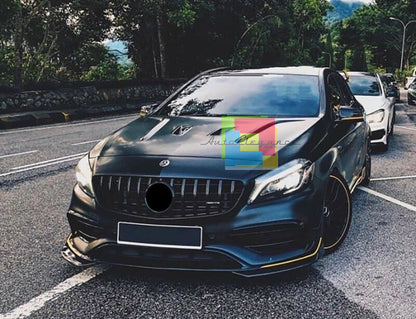 GRIGLIA ANTERIORE NERA PER MERCEDES CLASSE A W176 2015-2018 CALANDRA AMG A45