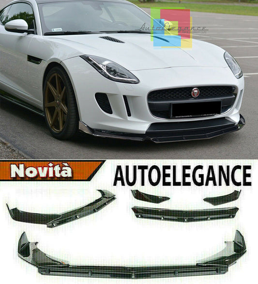 JAGUAR F-TYPE SPLITTER PARAURTI ANTERIORE NERO LUCIDO LOOK RS