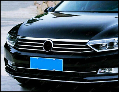 CROMATURA GRIGLIA FRONTALE COFANO VW PASSAT B8 2014+ ACCIAIO INOX ADESIVO 0032 AUTOELEGANCERICAMBI