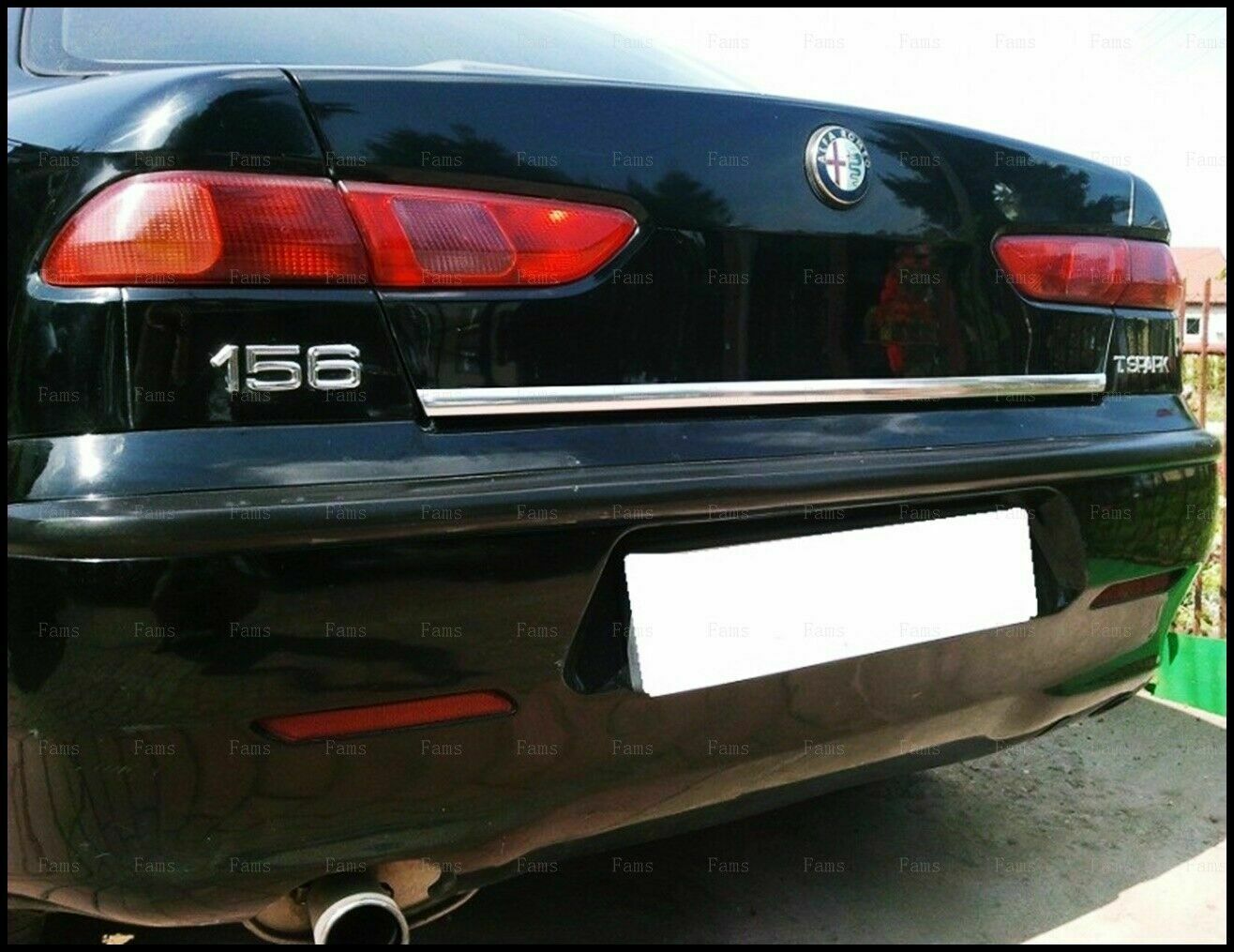 CROMATURA BAGAGLIAIO ALFA ROMEO 156 1997-2006 ACCIAIO INOX ADESIVO 0032 AUTOELEGANCERICAMBI