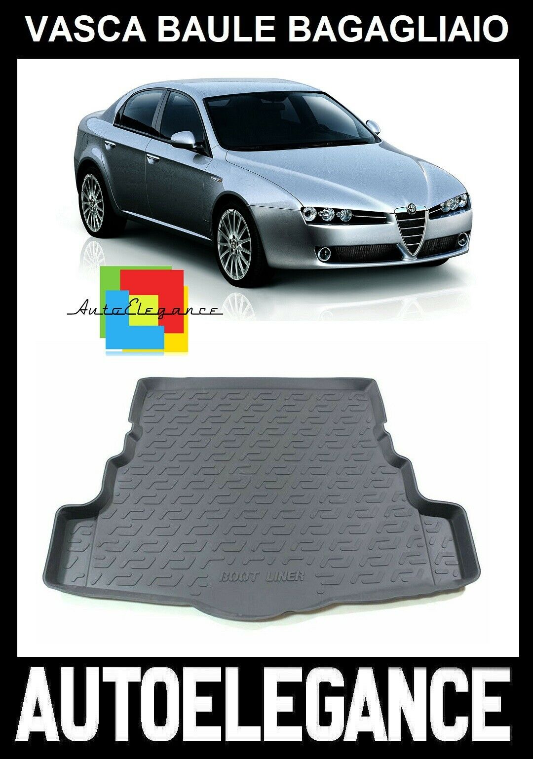 TRUNK MAT RUBBER CARPET SUPERGRIP ALFA ROMEO 159 2005-2012 -AT-
