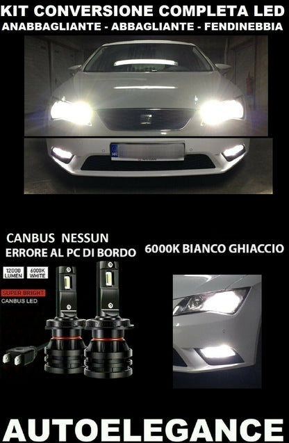 SEAT LEON 5F LOW BEAM HEADLIGHTS HIGH BEAM FOG LIGHTS LED 16.000LM 0032