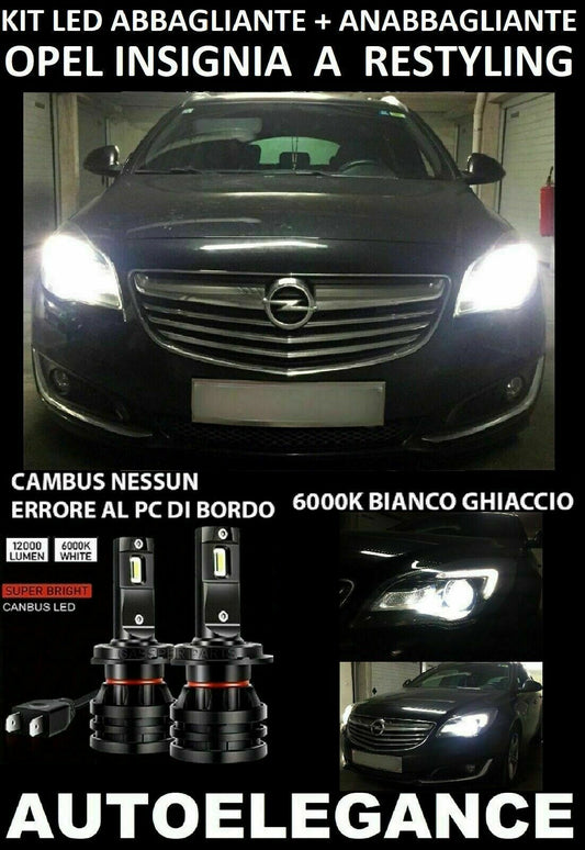 OPEL INSIGNIA FACELIFT LOW BEAM HIGH BEAM HIR2 LED 16.000LM CAMBUS - 0032