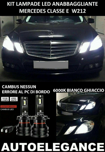 MERCEDES E-CLASS W212 LED LOW BEAM HEADLIGHTS 16.000LM CAMBUS NO ERROR - 0032