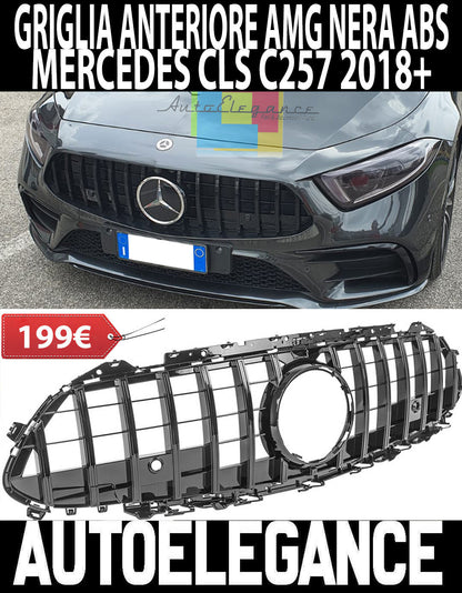 GRIGLIA ANTERIORE AMG PROFILI NERI MERCEDES CLS C257 2018+ CALANDRA BLACK