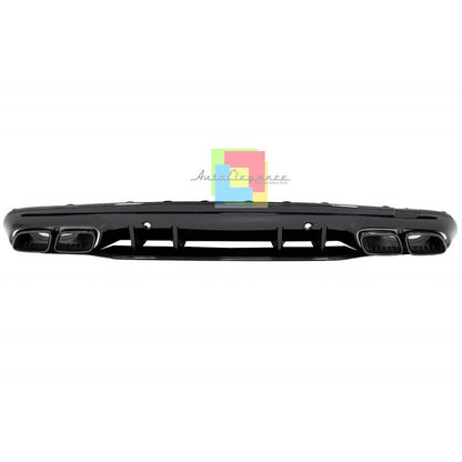 MERCEDES CLASSE C W205 S205 2014-2020 DIFFUSORE POSTERIORE CON TERMINALI LOOK C63S BLACK EDITION