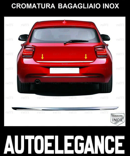 CROMATURA BAGAGLIAIO BMW Serie 1 F20 F21 2011-2019 ACCIAIO INOX ADESIVO 0032 AUTOELEGANCERICAMBI