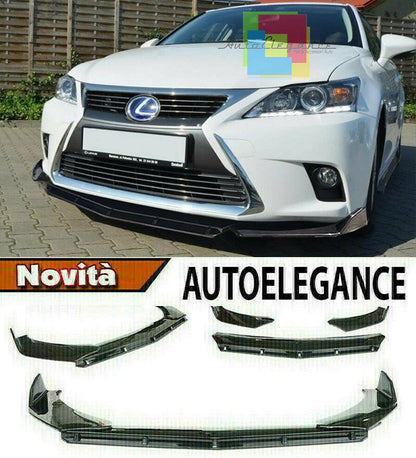 LEXUS CT FRONT BUMPER SPLITTER GLOSS BLACK RS LOOK