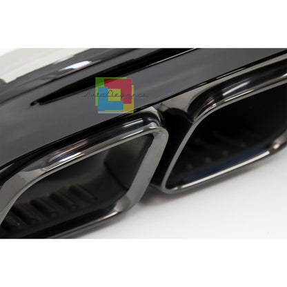 MERCEDES CLASSE C W205 S205 2014-2020 DIFFUSORE POSTERIORE CON TERMINALI LOOK C63S BLACK EDITION